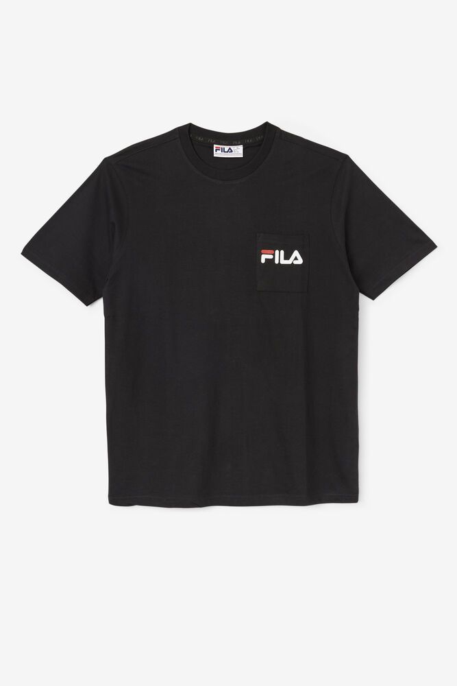 Fila Miesten Paidat Curtis Pocket Mustat - WMVJ-90562